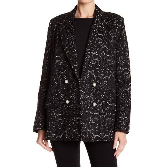 NEW! Free press black paisley very soft jacket xs - Picture 1 of 6
